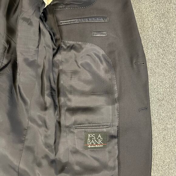 Jos A Bank Blazer Mens 40L Navy with Gold Buttons Sport Coat Dress Jacket *Flaw - Picture 8 of 15